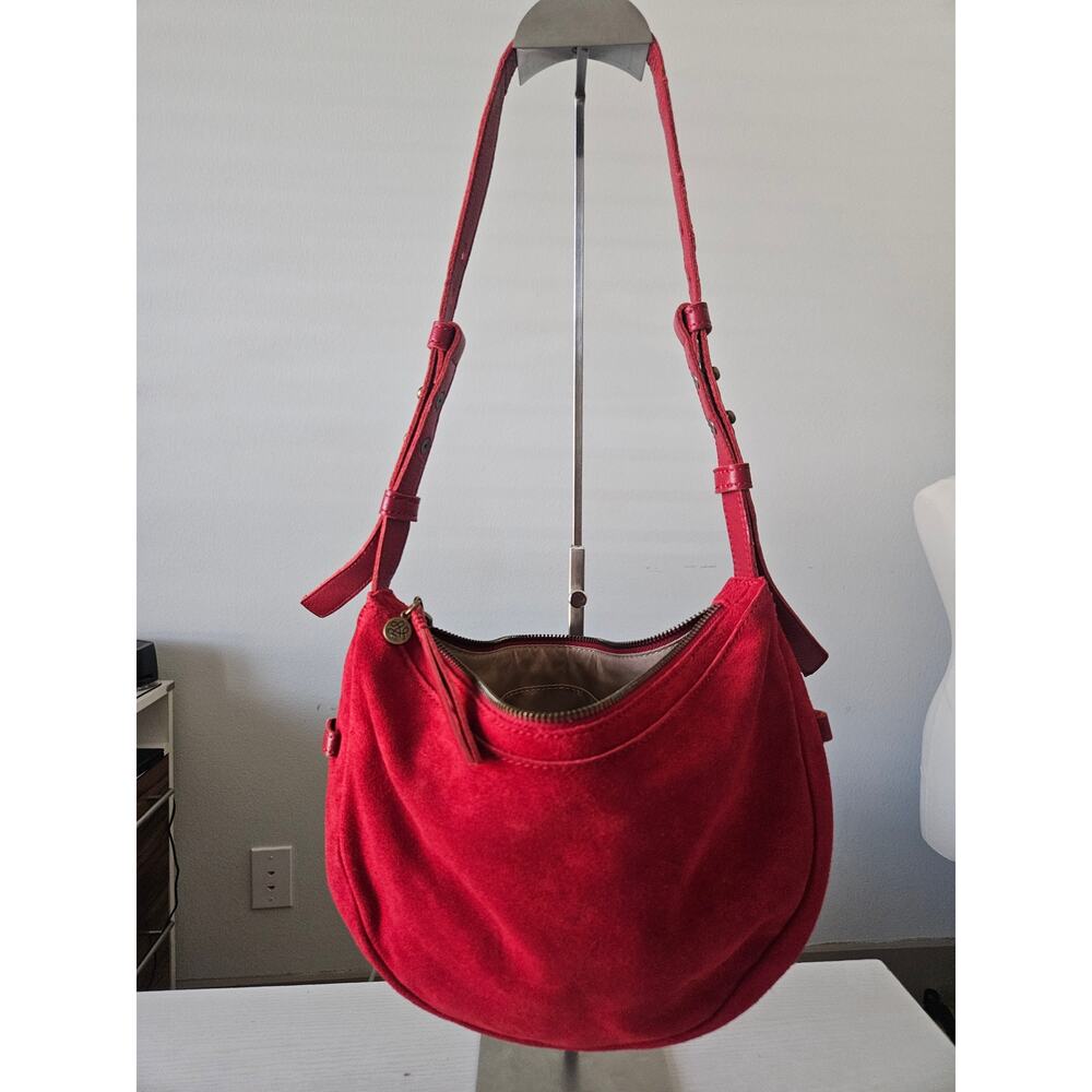 The Sak Suede Tess Shoulder Bag Scarlet - Picture 7 of 10
